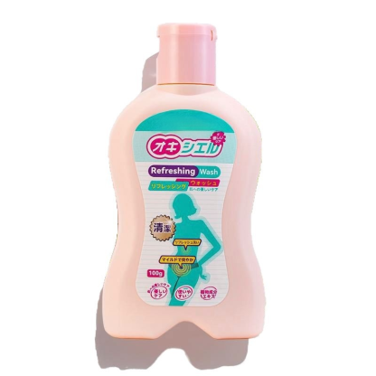 Female private area cleansing, gentle care, refreshing wash