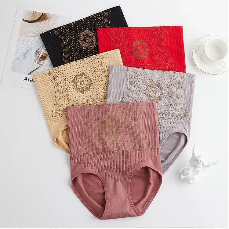 High Waist Ice Silk Abdomen Shaping Panties