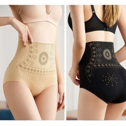 High Waist Ice Silk Abdomen Shaping Panties