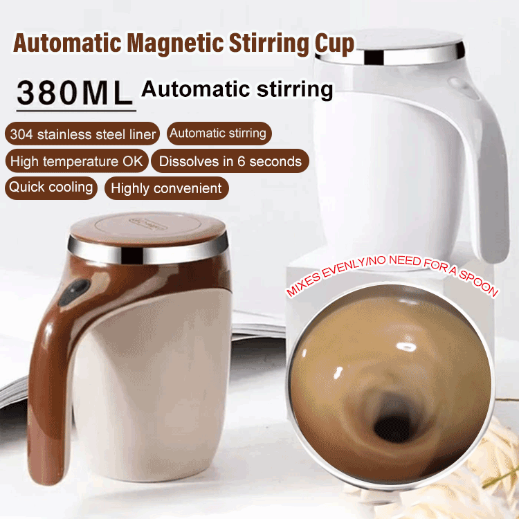 Automatic magnetic mixing cup