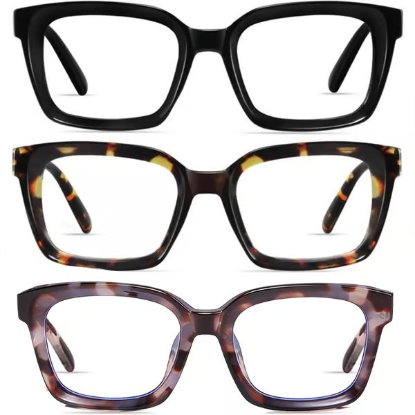 Women's Large Frame Blue Light Blocking Reading Glasses