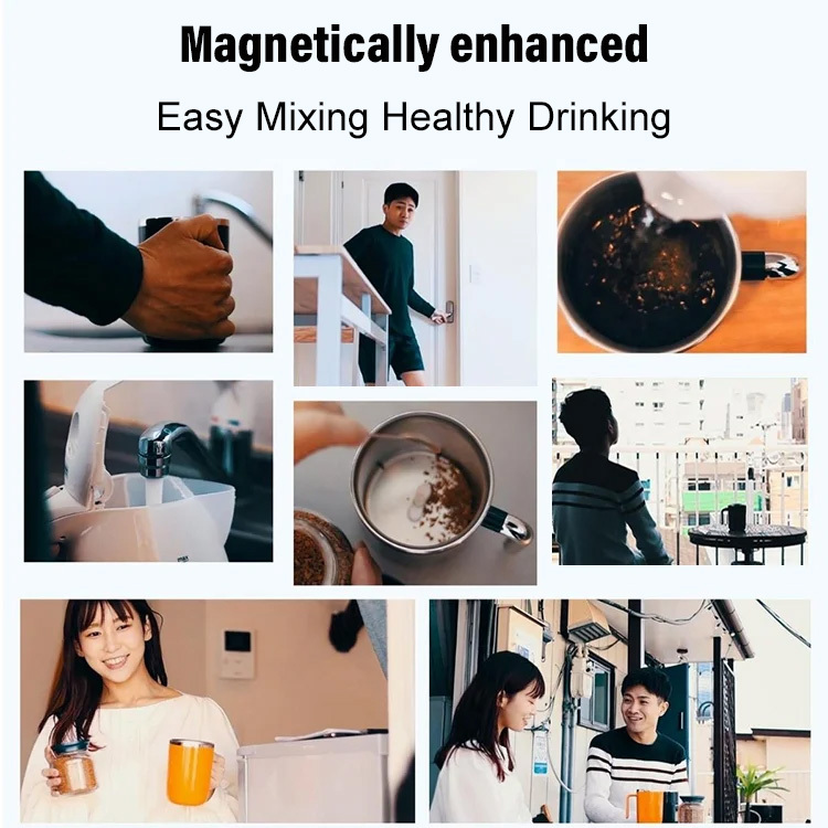 Automatic magnetic mixing cup