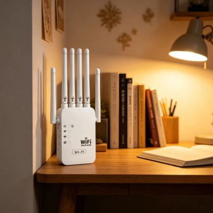 Six-antenna wireless signal amplifier