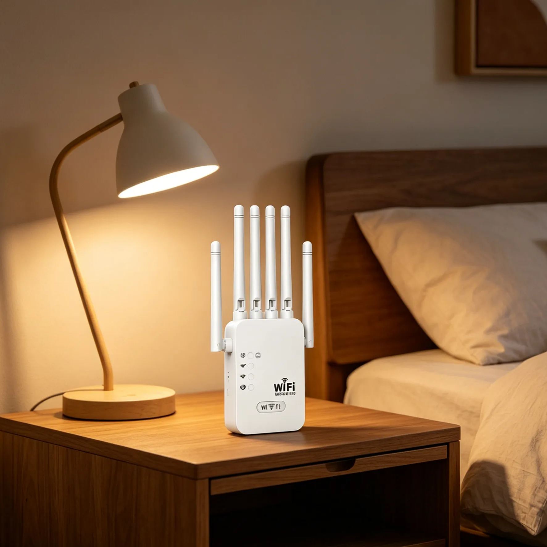 Six-antenna wireless signal amplifier