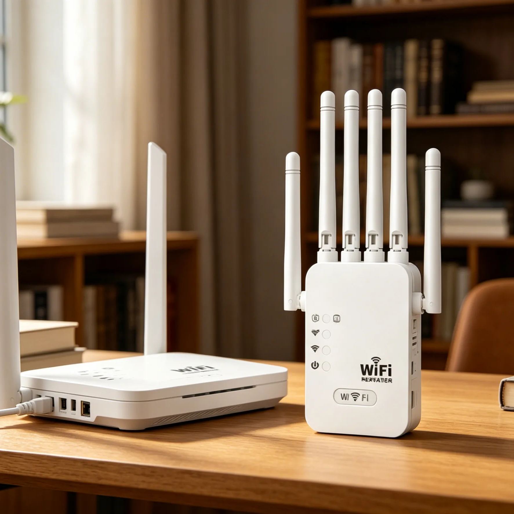 Six-antenna wireless signal amplifier