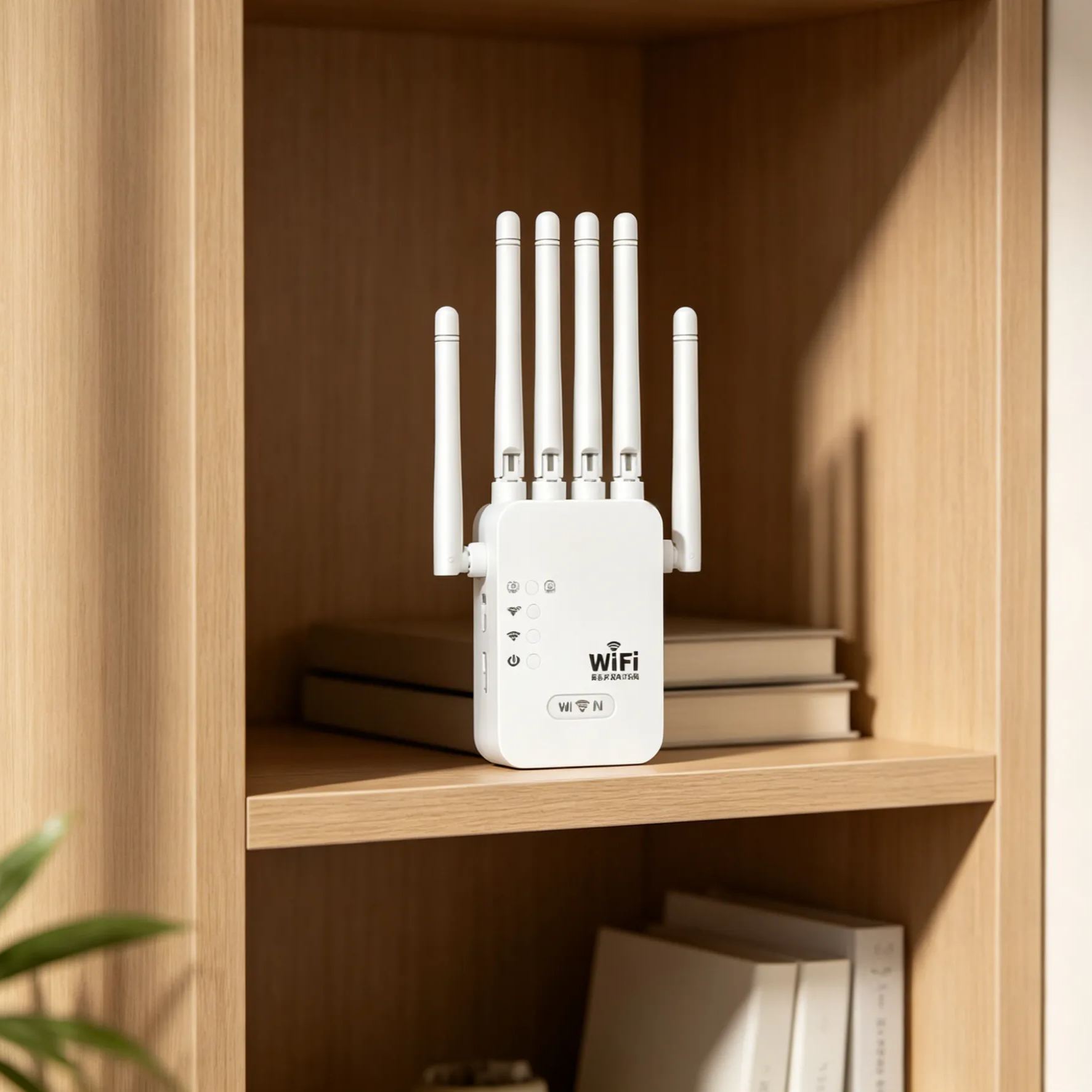 Six-antenna wireless signal amplifier