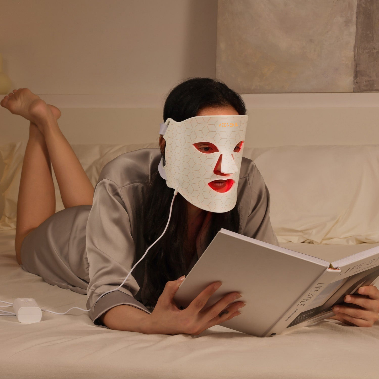 Veonskin LED Rött Ljus Ansiktsmask