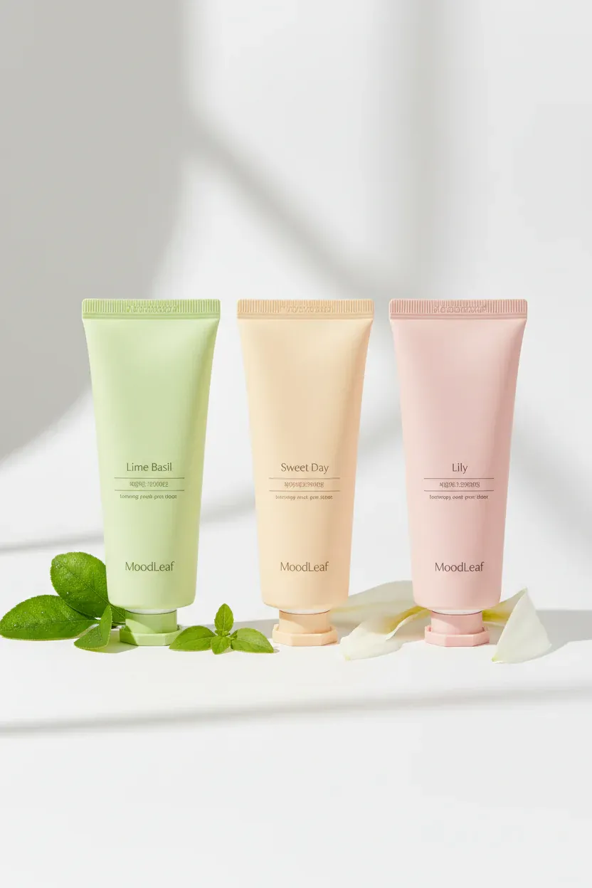 【3種類セット】 MoodLeaf Perfume Hand Cream Set (Lime Basil / Sweet Day / Lily)