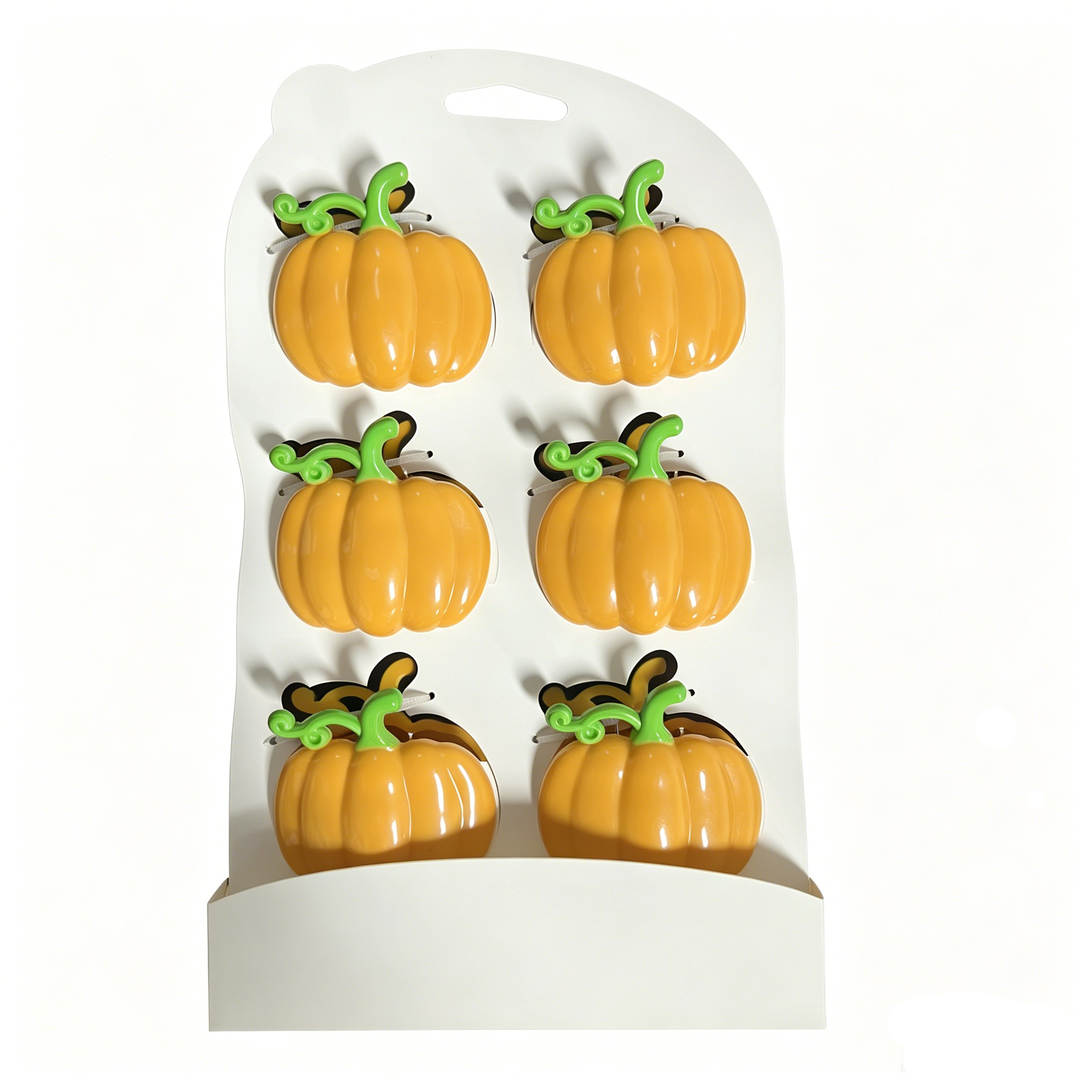 6 pack halloween pumpkin bag clips curly vine snack sealing clips hanging card package