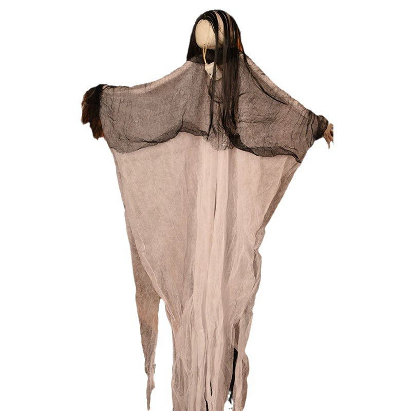 1.8m Sound Activated Hanging Ghost – 6FT Life Size Hanging Woman Ghost for Haunted House