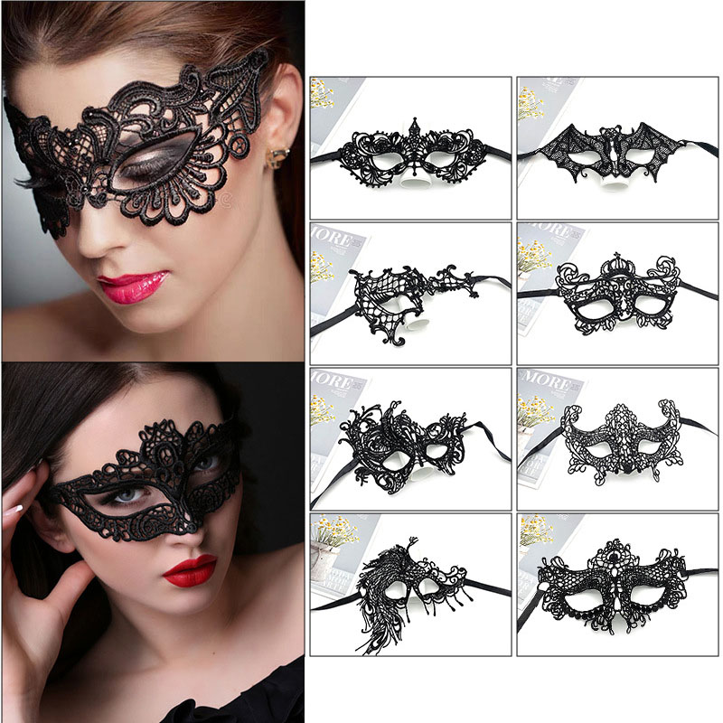 Shapeable Lace Mask – Malleable Half Face Eye Mask for Women, Bendable Black Masquerade Mask for Adult Party & Dance& Halloween Yard Decor