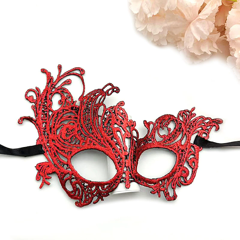 Gold Phoenix Lace Mask – Half Face Sexy Eye Mask for Women, Flame Pattern Masquerade Mask for Adult Halloween Party