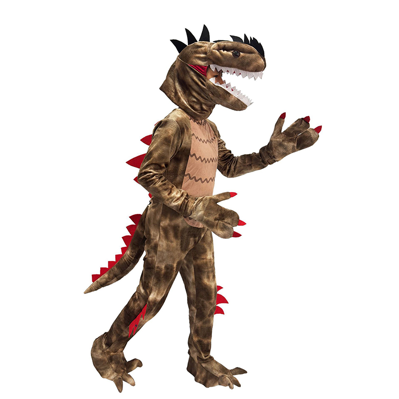 Full-Body Dino Jumpsuit with Hood for Themed Celebrations, Cosplay & Performance