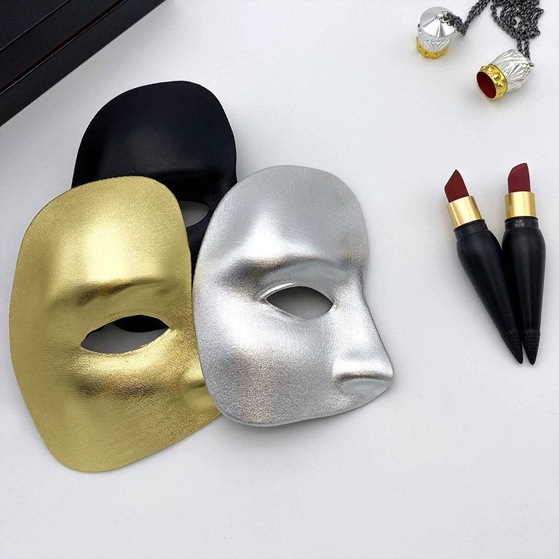 Half Face One Eye Mask – Single Eye Masquerade Mask for Women & Men, Cyclops Style Party Mask for Halloween & Costume Ball
