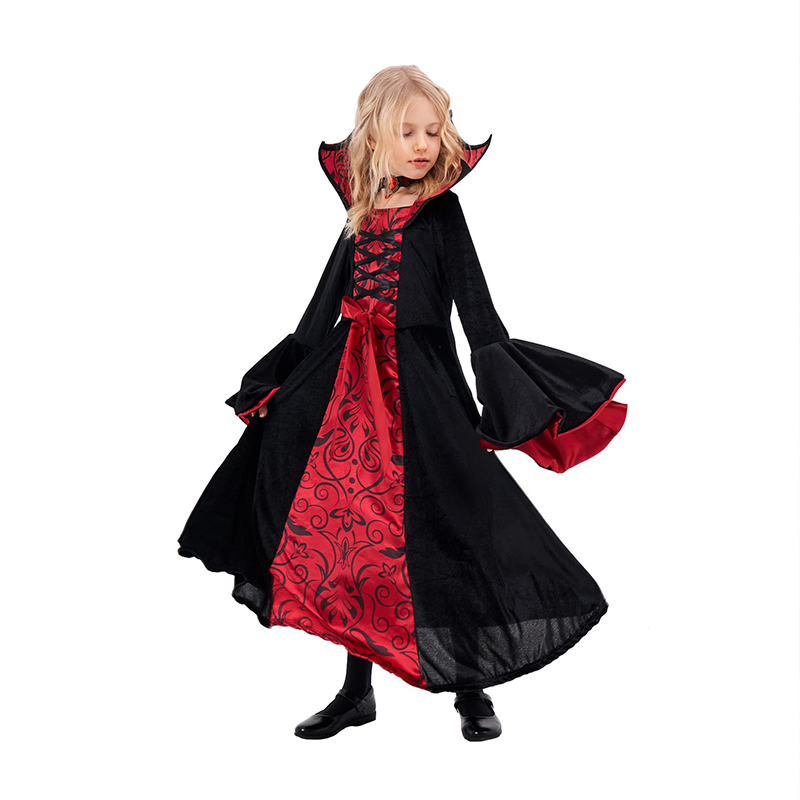 Vampire Girl Costume Spooky Halloween Vampire Princess Costume for Girls