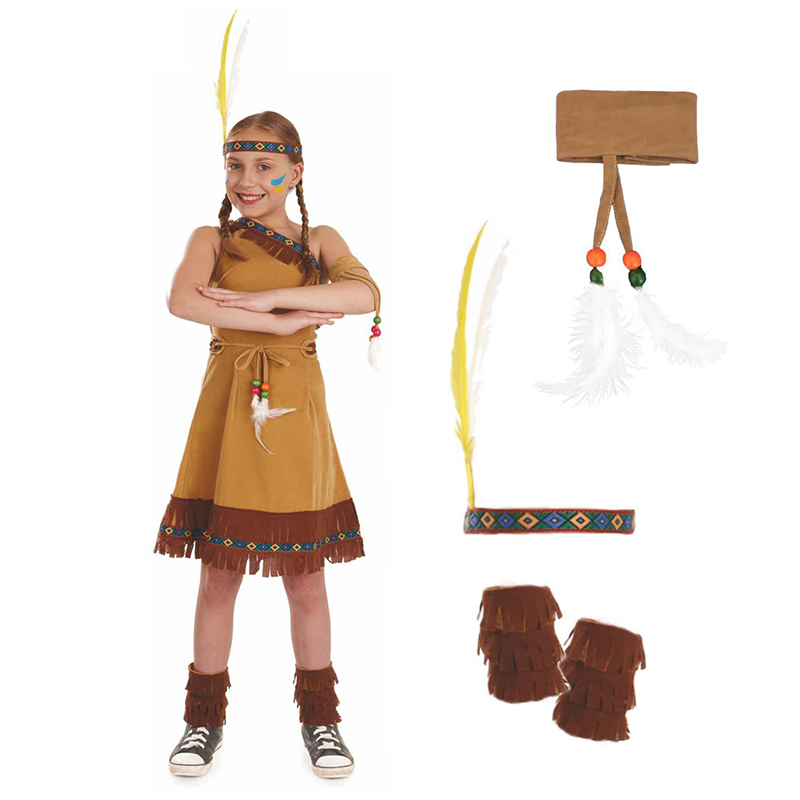 Native American costume for kids Tribal Princess Costume – Festive Thanksgiving & Halloween Dress