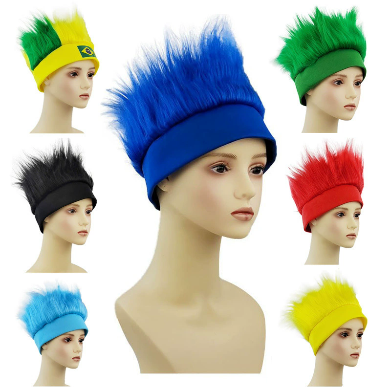 Custom Flag Color Plush Headband – Wholesale Fuzzy Headband Wig for World Cup Fan Props