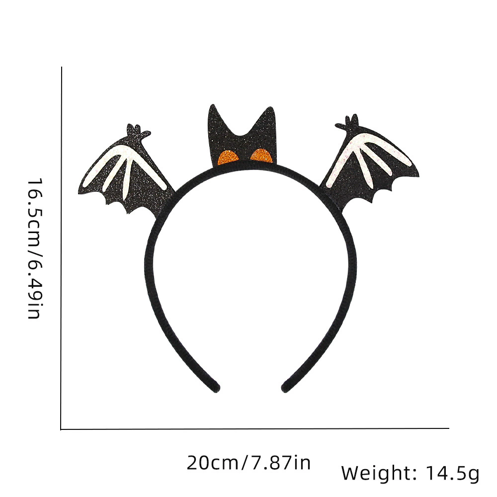 Halloween Ghost Bat Feather Headband – Spooky Hairband with Ghost, Bat & Feather Decorations for Women & Kids