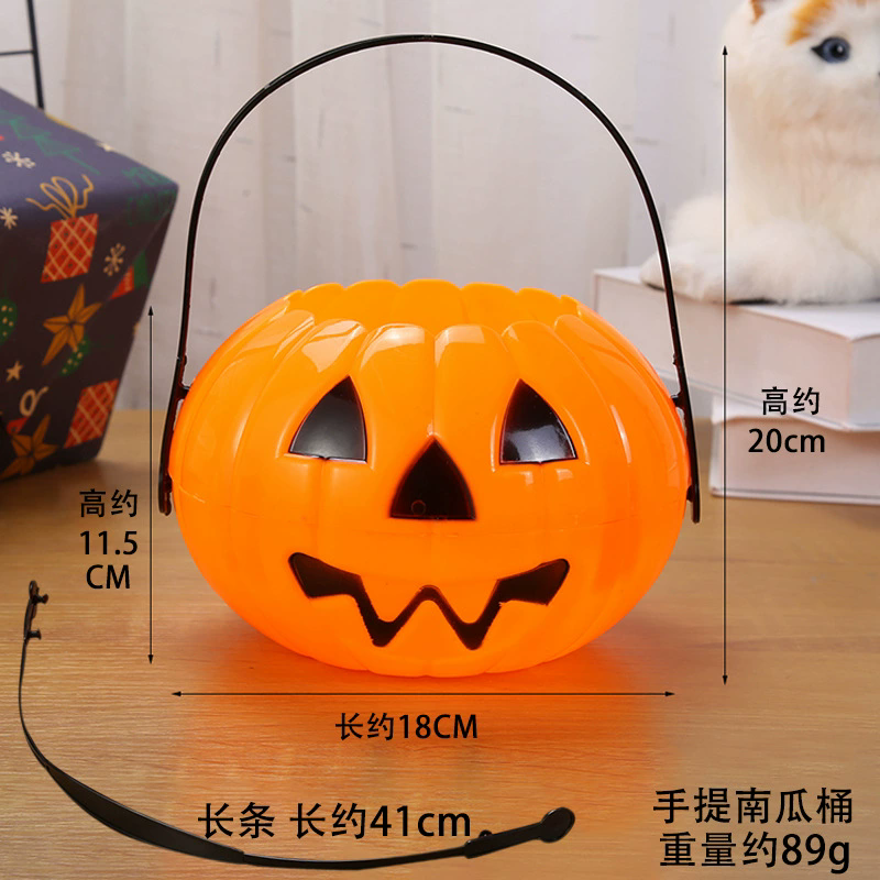 Collapsible Pumpkin Bucket – Foldable 2-in-1 Trick or Treat Candy Pail for Halloween