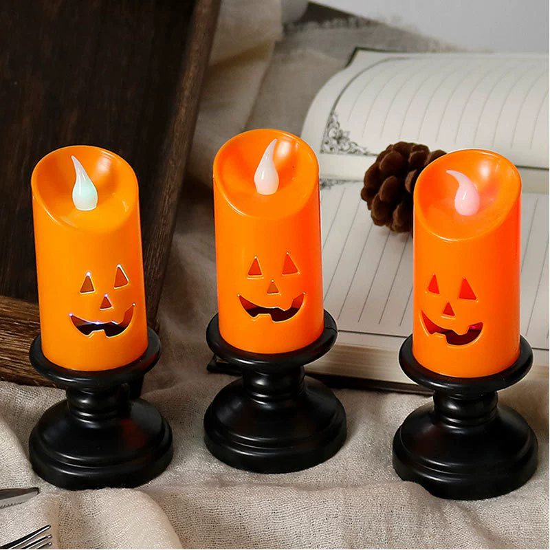 LED Flameless Candle – Flickering Battery Operated Fake Candle for Halloween Home Decor