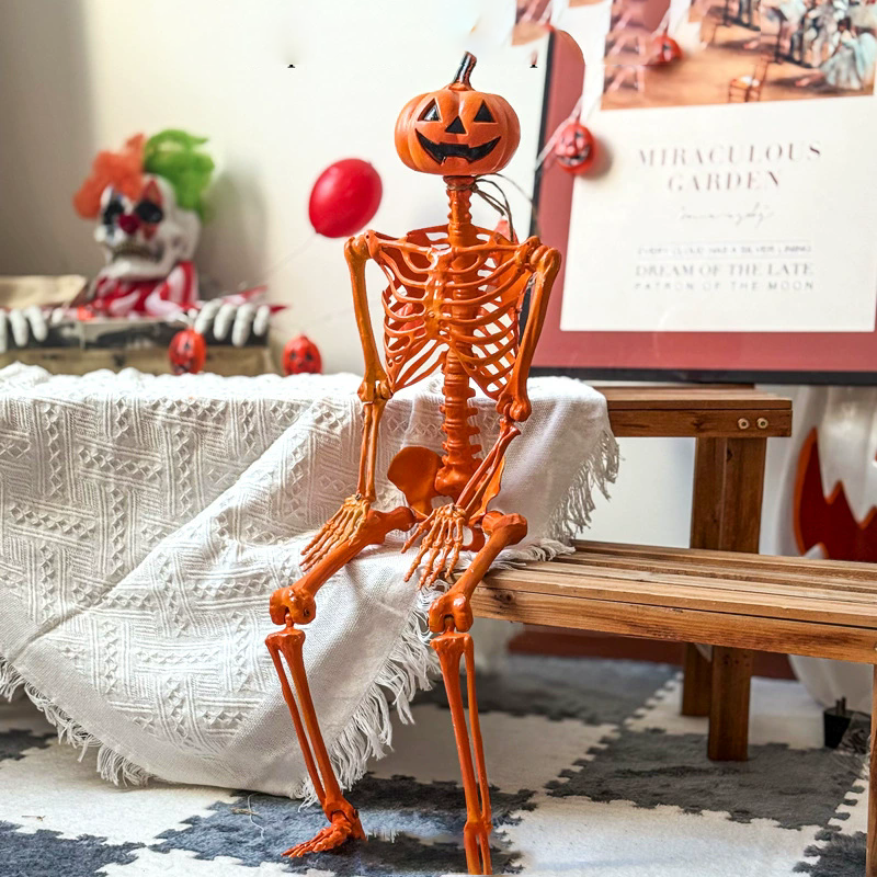 Bulk Wholesale Pumpkin Skeleton Prop | Durable Animatronic Haunted House Decor