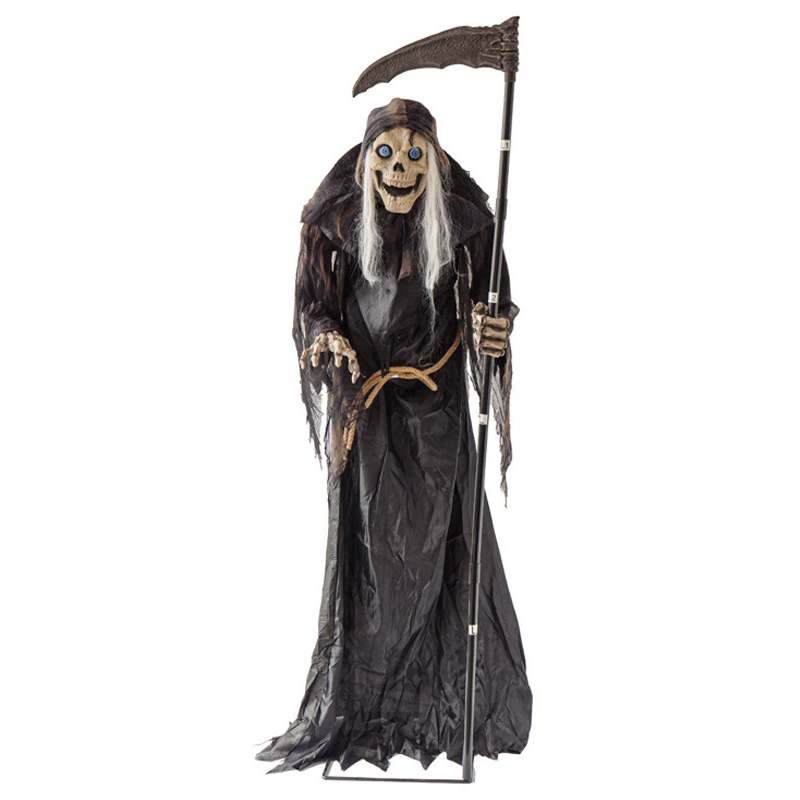 Lunging Forward Grim Reaper – Motion-Activated Halloween Scary Decoration Prop