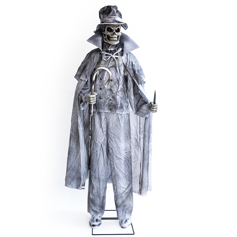 Count Zombie with Cane – Motion-Activated Halloween Animatronic Prop