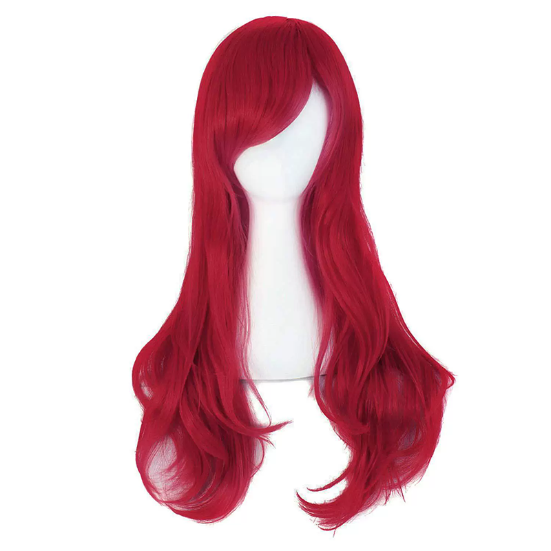 70cm Long Curly Anime Wig – Colorful Long Curls Cosplay Wig for Women & Girls Halloween Costume