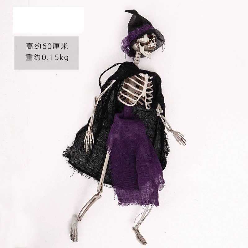 Halloween Skeleton Decoration | Day of the Dead Skull Ornament for Party | Witch, Clown, Pirate Outdoor Haunted House Props