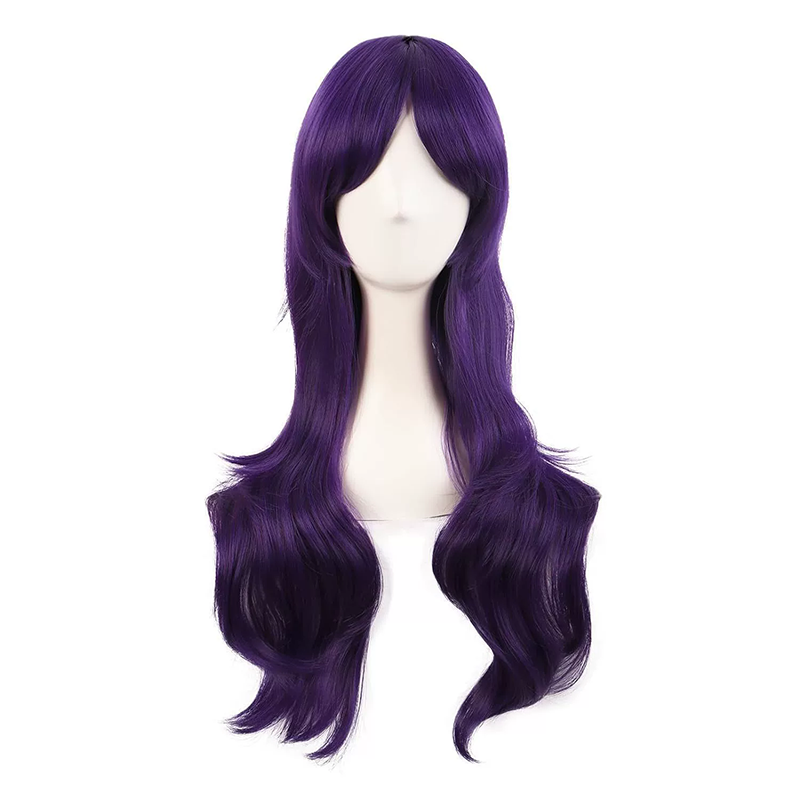 70cm Long Curly Anime Wig – Colorful Long Curls Cosplay Wig for Women & Girls Halloween Costume