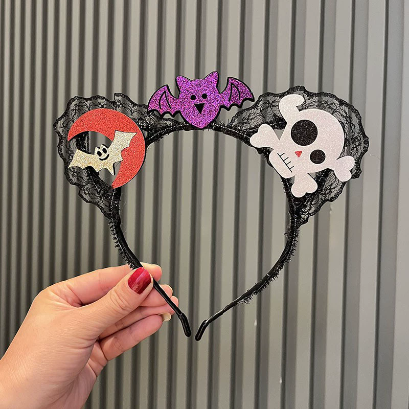 Devil Pumpkin Headband – Halloween Horned Pumpkin Hairband for Women & Kids Costume Party Prop