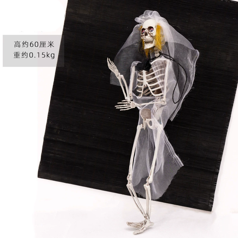 Halloween Skeleton Decoration | Day of the Dead Skull Ornament for Party | Witch, Clown, Pirate Outdoor Haunted House Props