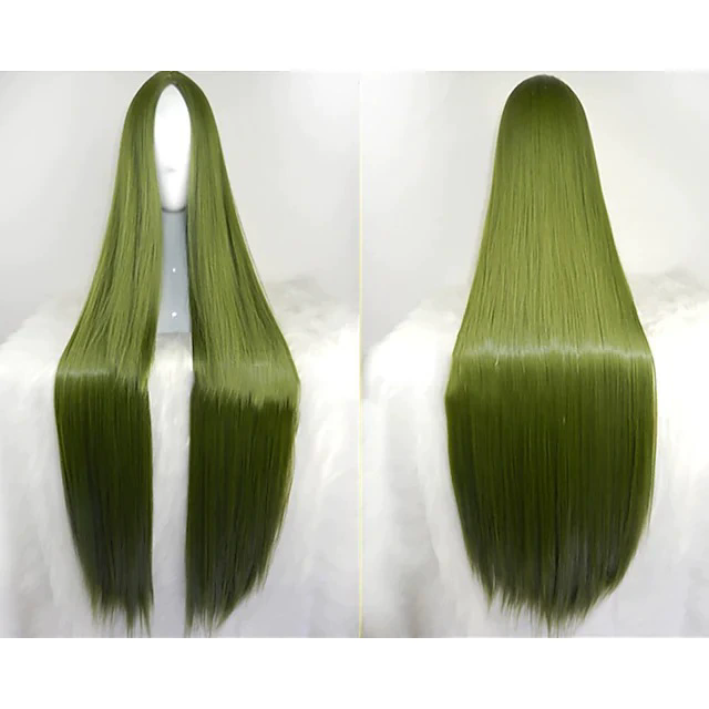 80cm Long Straight Anime Wig – Middle Part Bangs Cosplay Wig for Women Girls Halloween Party Prop