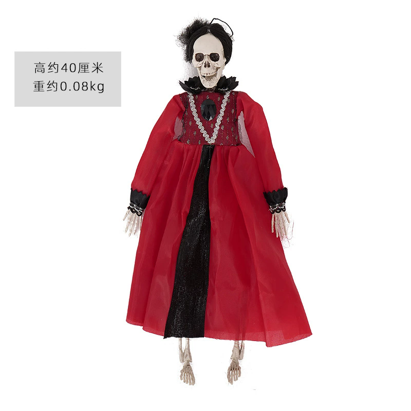 Halloween Skeleton Decoration | Day of the Dead Skull Ornament for Party | Witch, Clown, Pirate Outdoor Haunted House Props