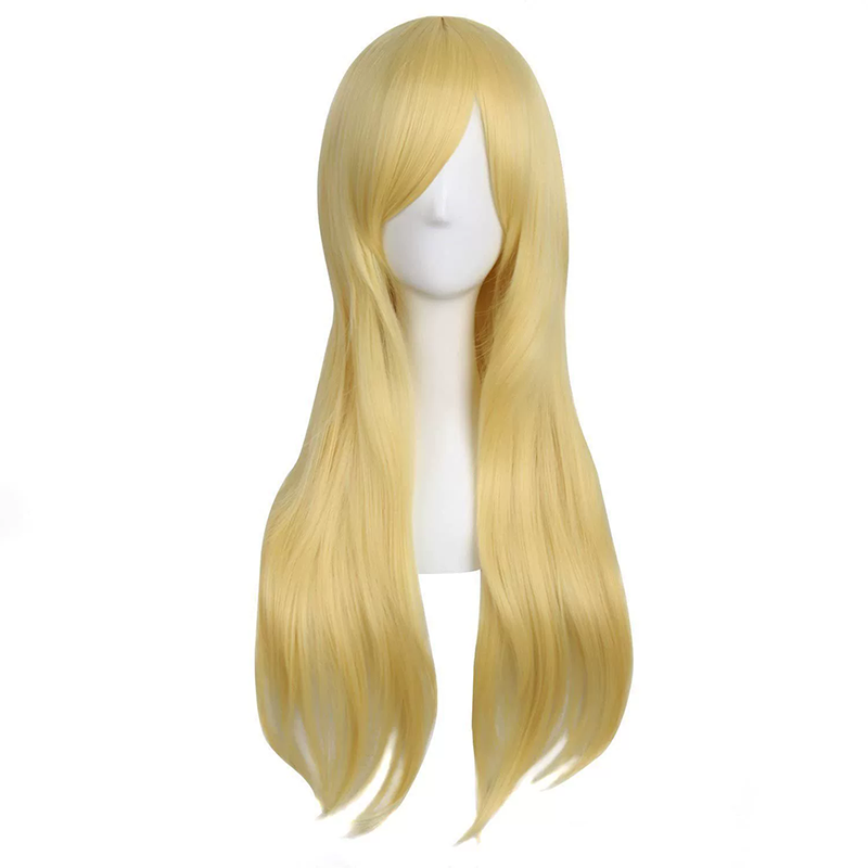 70cm Long Curly Anime Wig – Colorful Long Curls Cosplay Wig for Women & Girls Halloween Costume