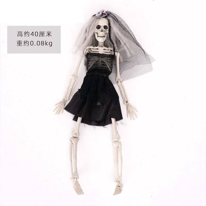 Halloween Skeleton Decoration | Day of the Dead Skull Ornament for Party | Witch, Clown, Pirate Outdoor Haunted House Props