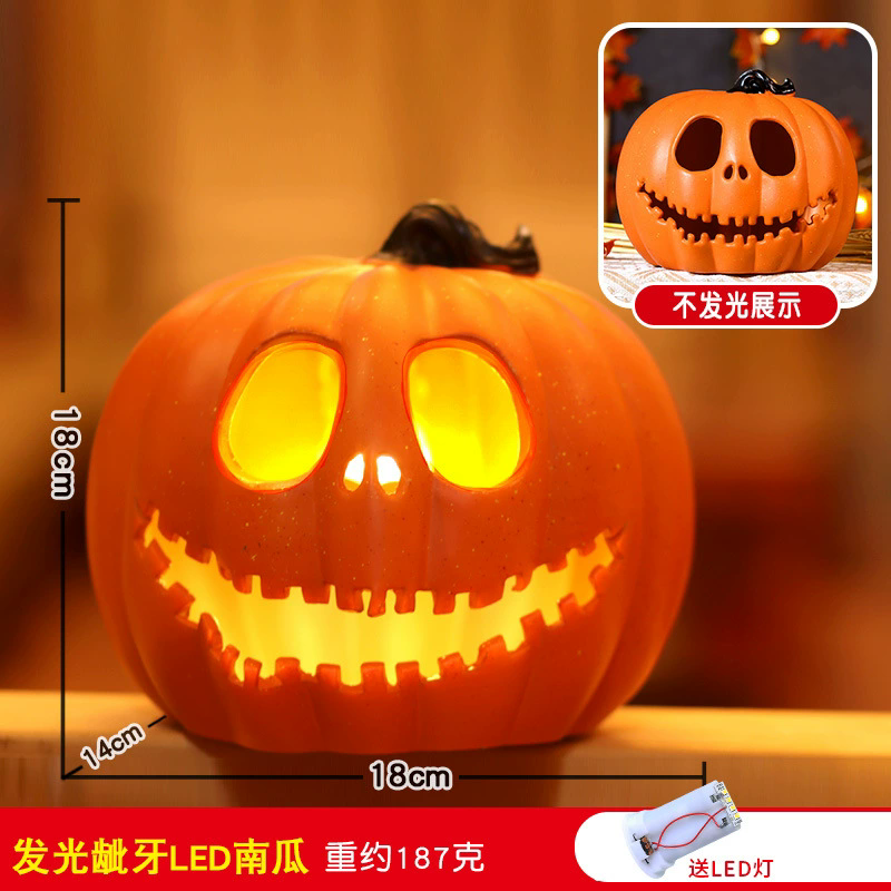 Light Up Halloween Pumpkin – Jack O Lantern LED Lamp for Party Decoration