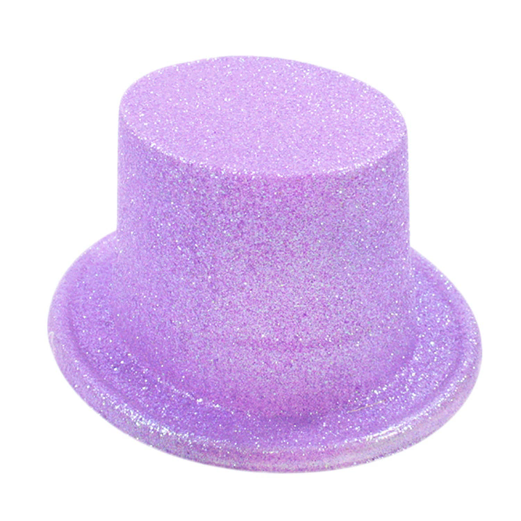 Gold Glitter Plastic Top Hat – Extra High Lincoln Stovepipe Hat for Magician & Jazz Costume Prop