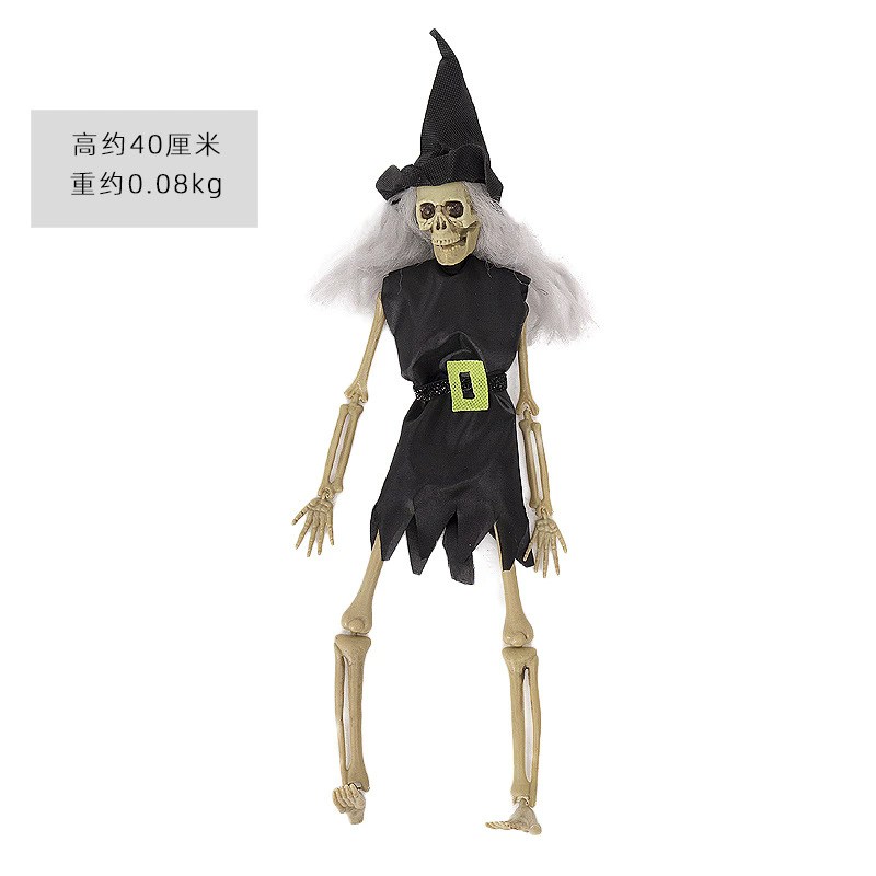 Halloween Skeleton Decoration | Day of the Dead Skull Ornament for Party | Witch, Clown, Pirate Outdoor Haunted House Props