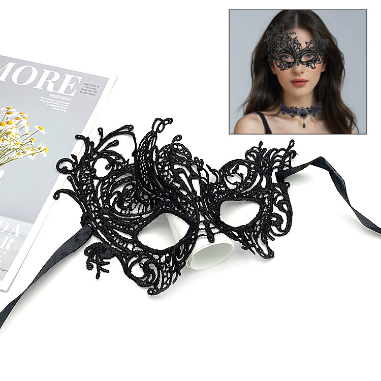 Shapeable Lace Mask – Malleable Half Face Eye Mask for Women, Bendable Black Masquerade Mask for Adult Party & Dance& Halloween Yard Decor
