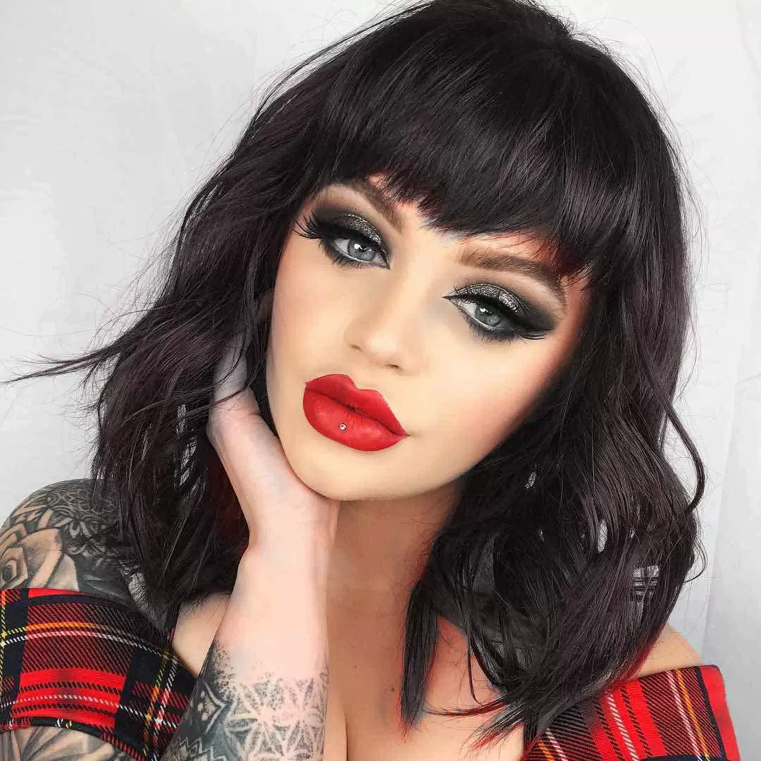 Women's Medium Long Curly Wig – Colorful Short Curls Halloween Costume Wig for Adult Women Party Prop