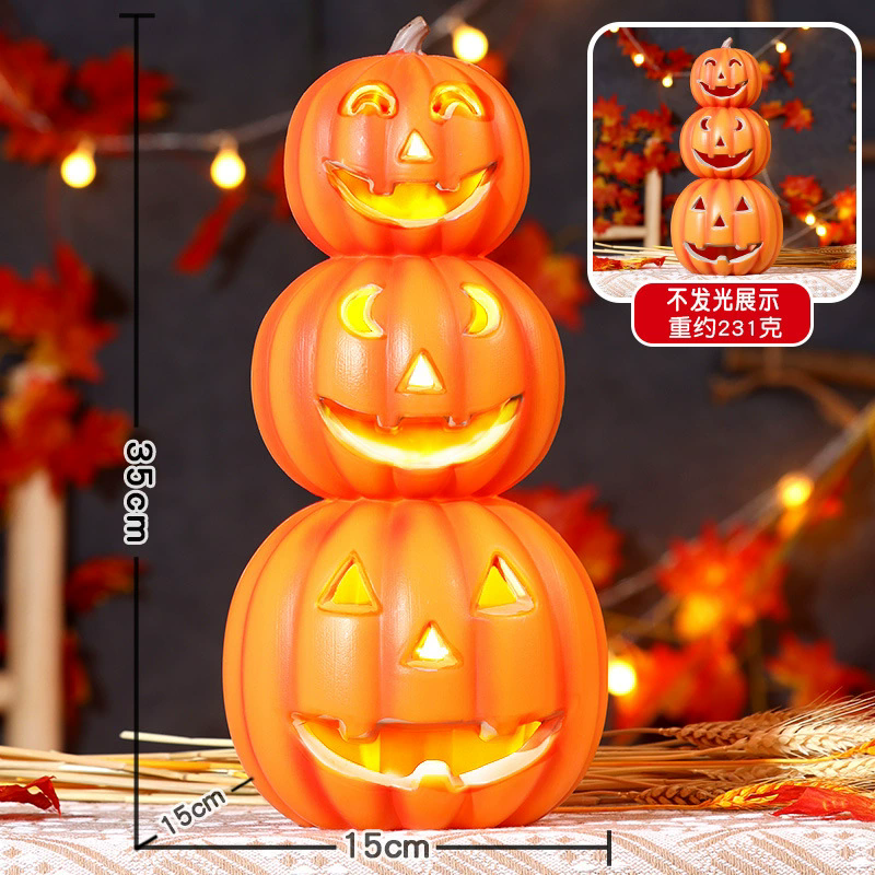 Light Up Halloween Pumpkin – Jack O Lantern LED Lamp for Party Decoration