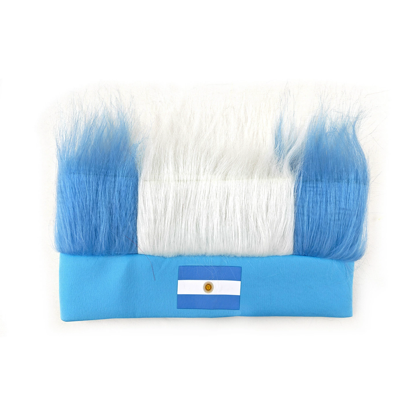 Custom Flag Color Plush Headband – Wholesale Fuzzy Headband Wig for World Cup Fan Props