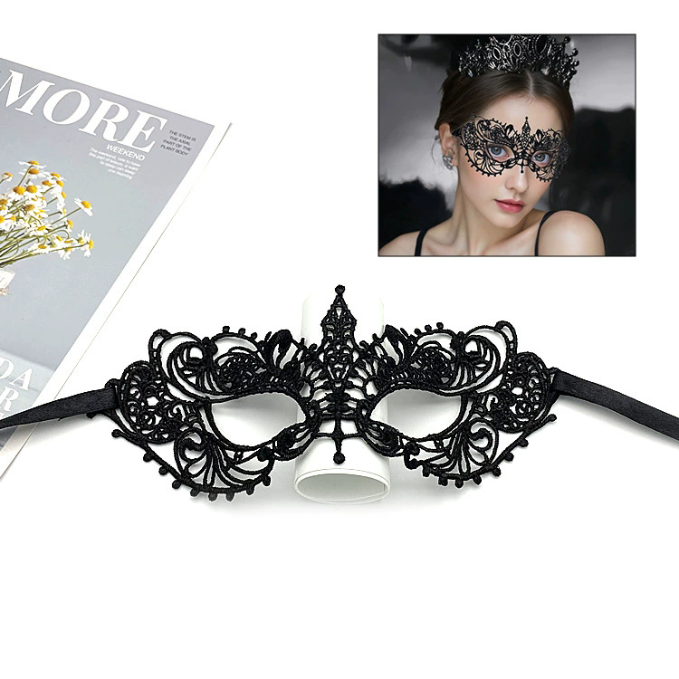 Shapeable Lace Mask – Malleable Half Face Eye Mask for Women, Bendable Black Masquerade Mask for Adult Party & Dance& Halloween Yard Decor