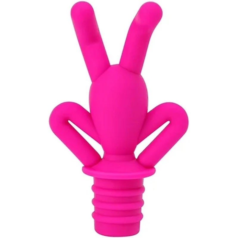 close-up inverted human figure texture threaded sealing base silicone stopper detail