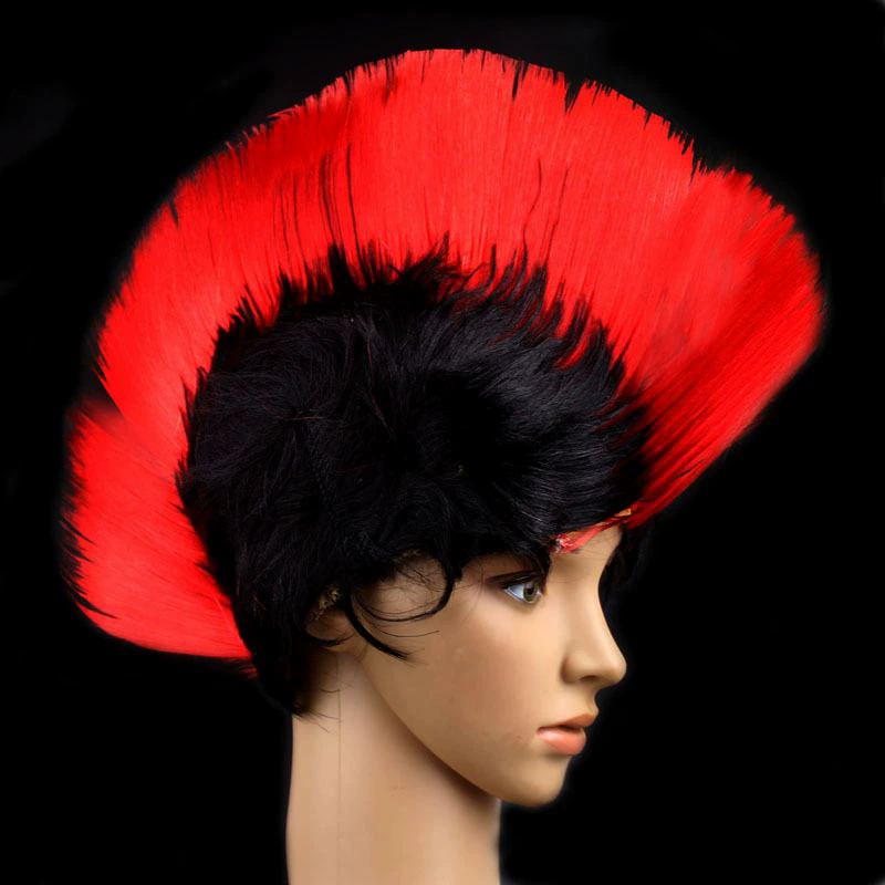 Colorful Mohawk Wig – Fluffy Spiky Punk Wig for Men & Women, Halloween Party Costume Prop