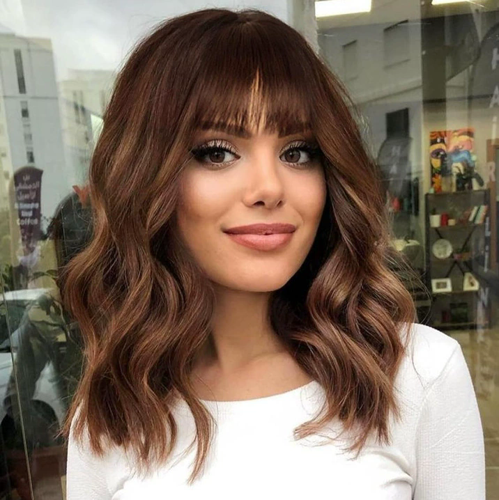 Women's Medium Long Curly Wig – Colorful Short Curls Halloween Costume Wig for Adult Women Party Prop