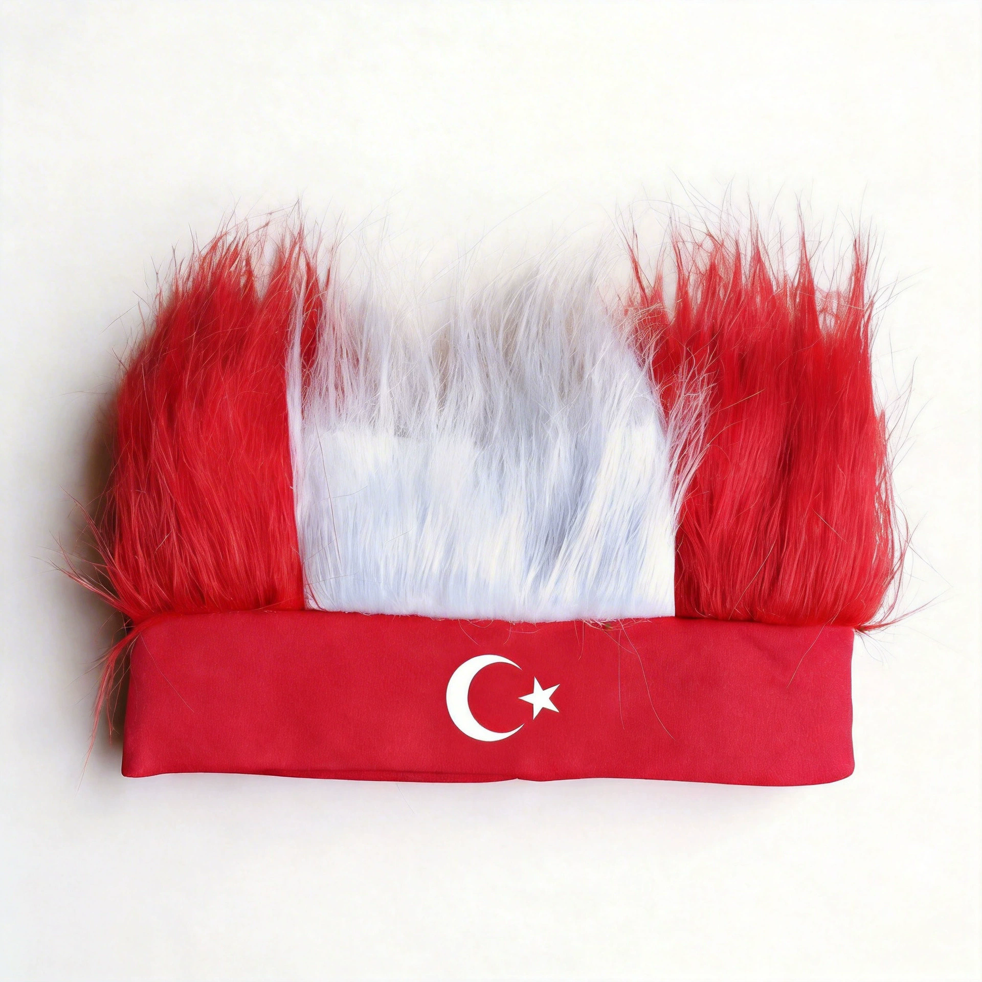 Custom Flag Color Plush Headband – Wholesale Fuzzy Headband Wig for World Cup Fan Props