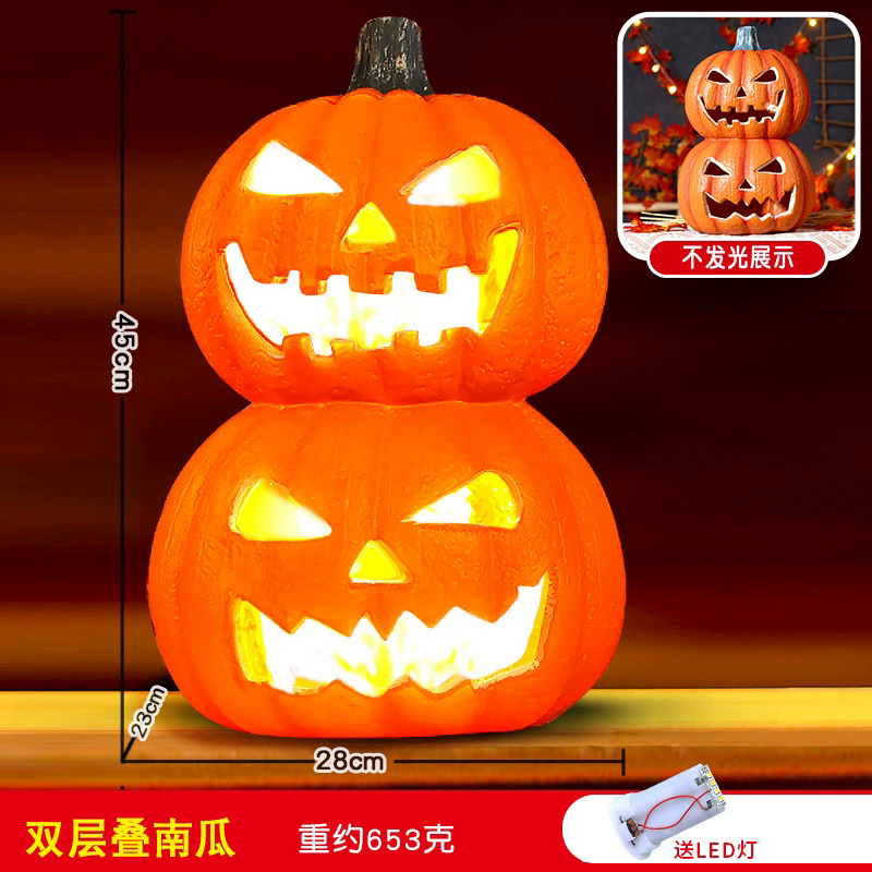 Light Up Halloween Pumpkin – Jack O Lantern LED Lamp for Party Decoration