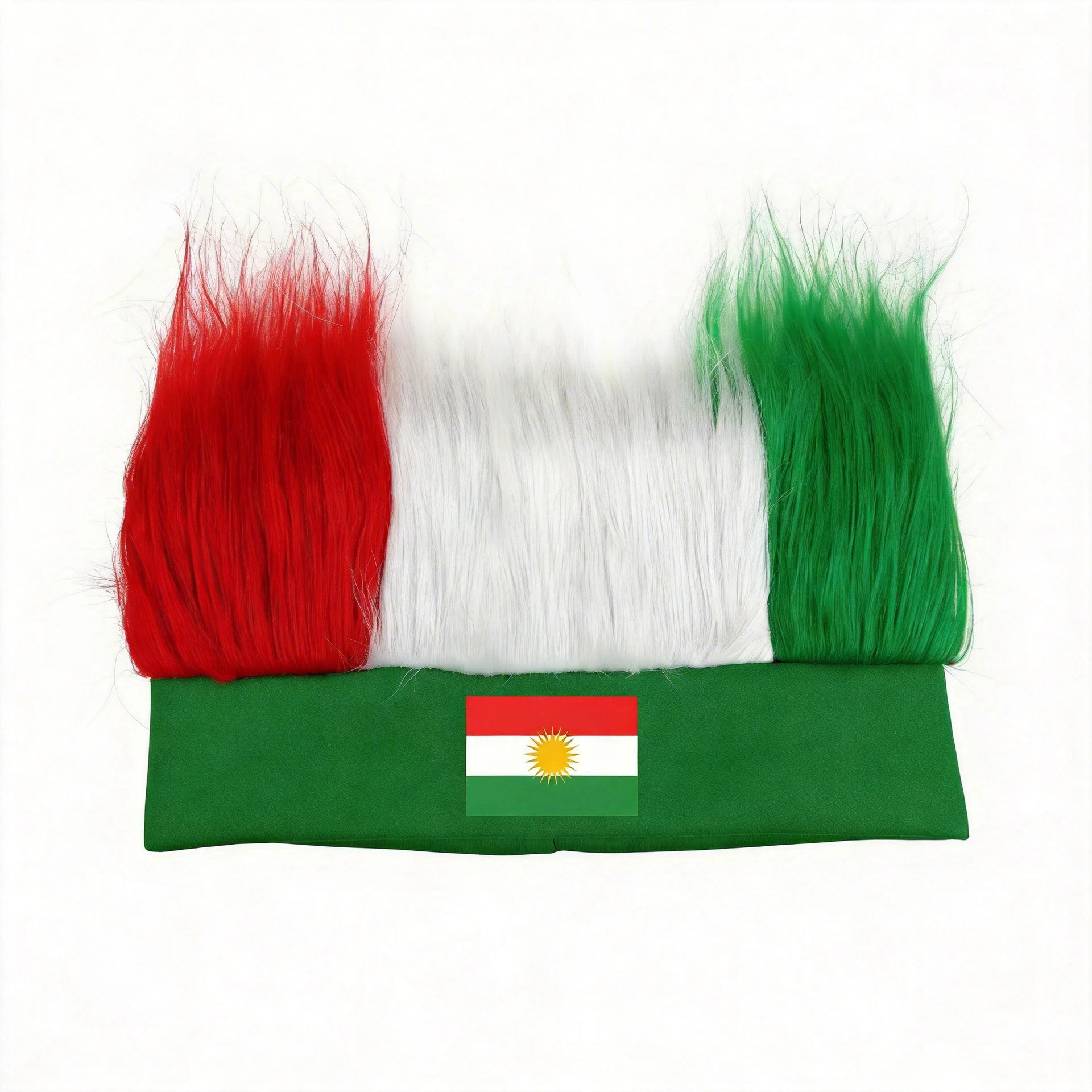 Custom Flag Color Plush Headband – Wholesale Fuzzy Headband Wig for World Cup Fan Props